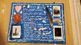 Art work consisting of decorated poetry